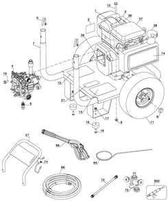 Exploded Diagram B Diagram and Parts List for FNA3000C Type 0 Black and Decker Pressure Washer